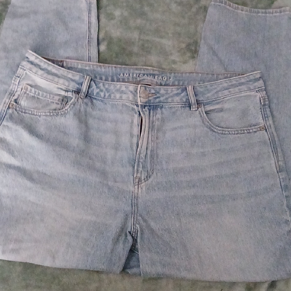 American Eagle Outfitters Women's Sky Blue High Rise Jeans